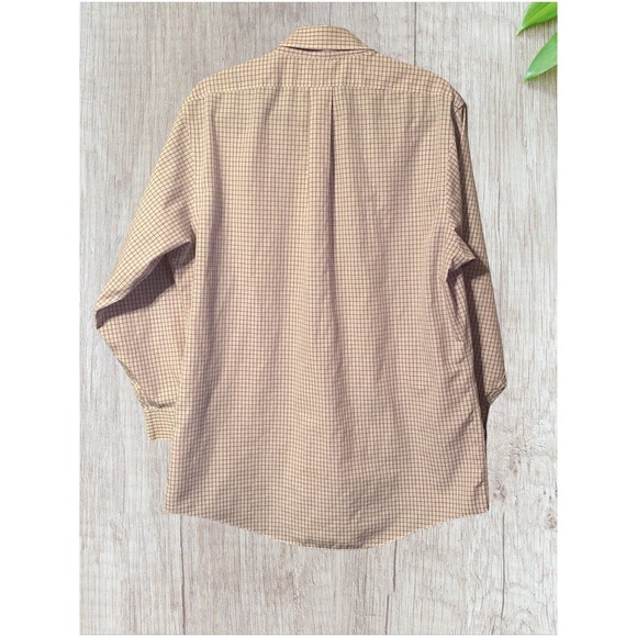 Brooks Brothers Shirt Mens XXL BUTTON DOWN Slim Fit Plaid Off White/PURPLE PLAID - Picture 6 of 11